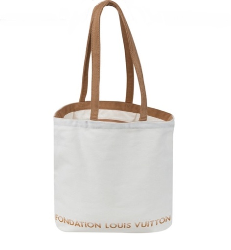 Louis Vuitton Foundation Paris limited edition tote bag Color white and  brown