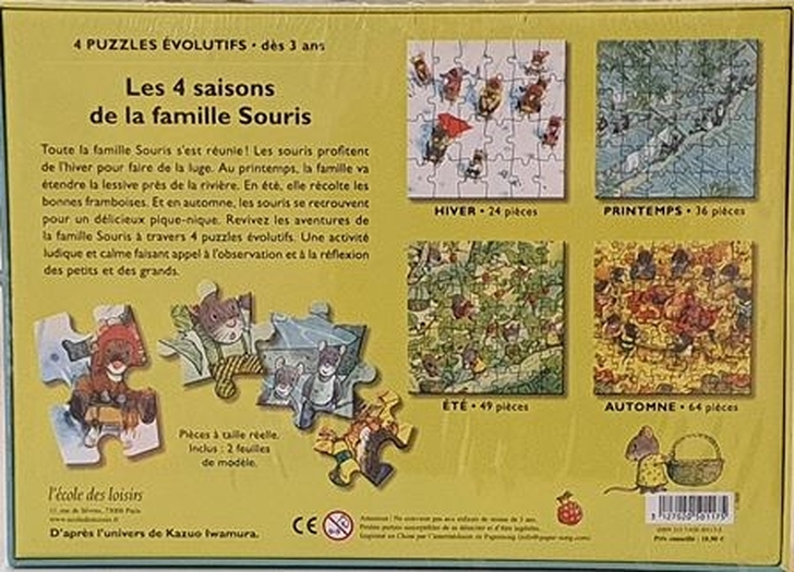 Puzzle Les 4 saisons de la famille souris